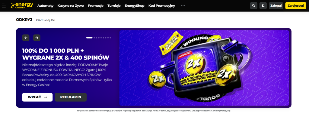 Energy Casino strona główna