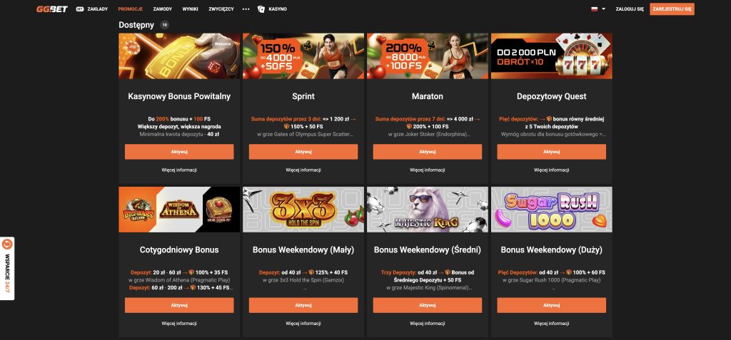 GGBet bonusy i promocje