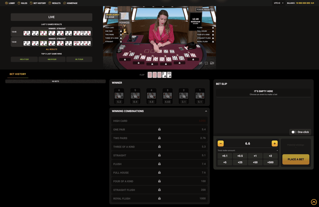 PokerBet demo