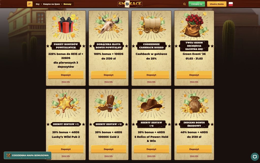 SmokAce bonusy i promocje