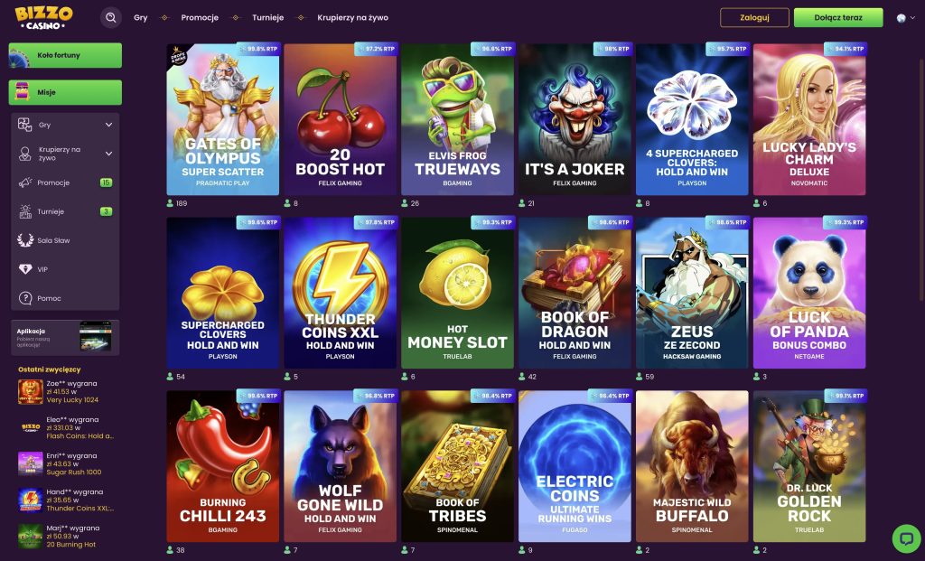 Bizzo Casino gry