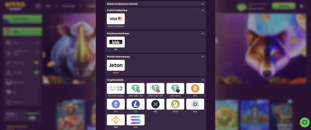 Bizzo Casino wpłaty i wypłaty