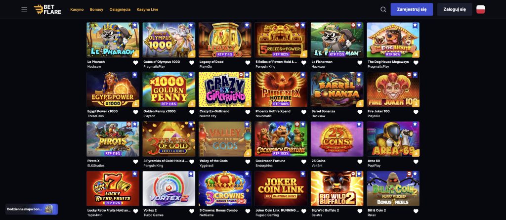 Betflare Casino - gier hazardowych