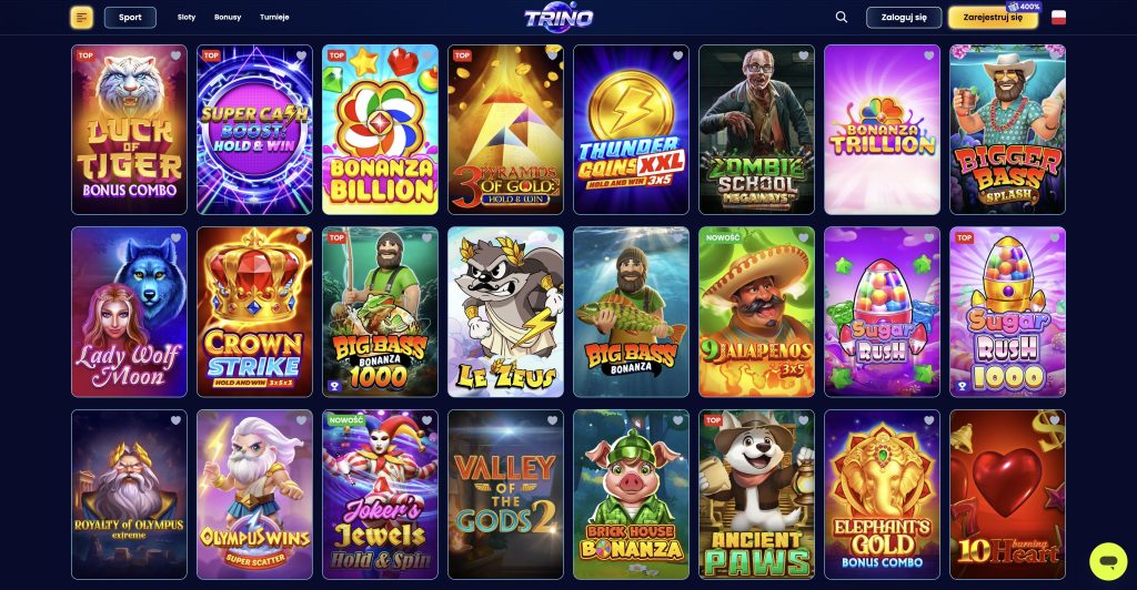 Trino Casino oferta gier