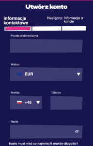 Ukończ proces rejestracyjny