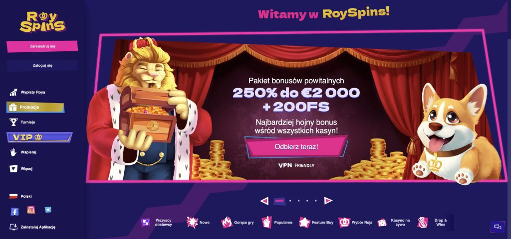 RoySpins recenzja