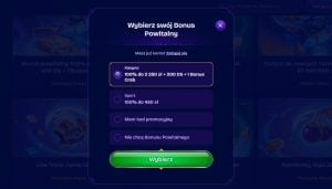 Wybierz swój bonus powitalny