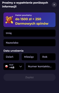 Wprowadź informacje osobowe i kontaktowe - 