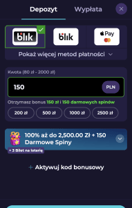 Doładuj konto, odbierz bonus i graj - 