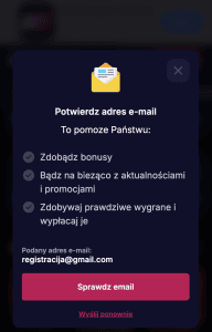 Potwierdź rejestrację