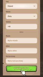 Wypełnij formularz rejestracyjny