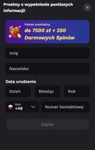 Uzupełnij szczegółowe informacje - 