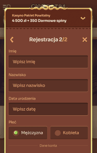 Zakończ proces rejestracji.