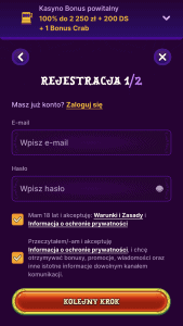 Zakończ rejestrację