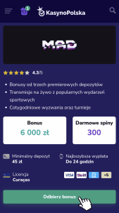 Wejdź na stronę MAD Casino