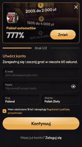 Wpisz wymagane informacje