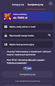 Rozpocznij rejestrację.