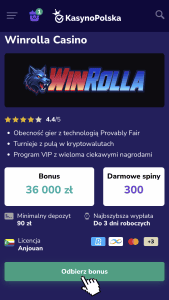 Wejdź na stronę kasyna Winrolla