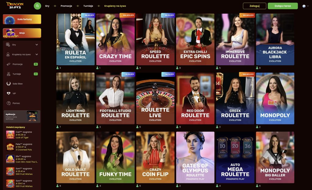 DragonSlots gry kasynowe na żywo