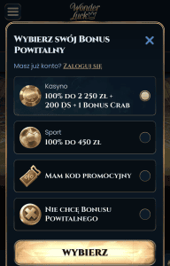 Rozpocznij rejestrację i wybierz bonus - 