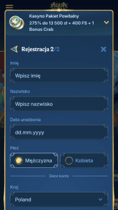 Podaj dodatkowe dane