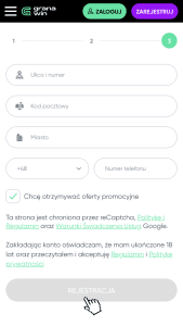 Zakończ rejestrację