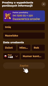 Uzupełnij brakujące dane