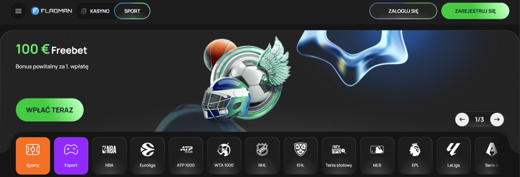 Zakłady sportowe Flagman Casino