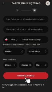 Zakończ rejestrację i graj