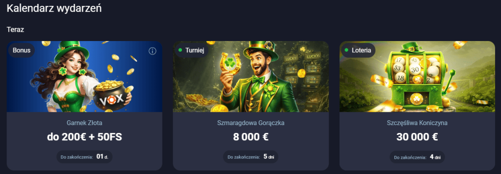 Kalendarz Vox Casino