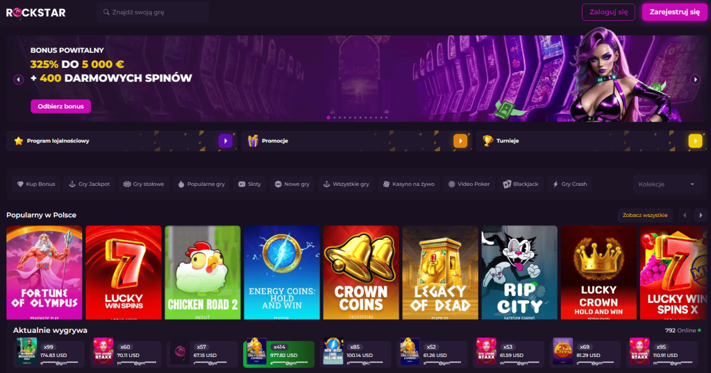 Rockstar Casino strona główna