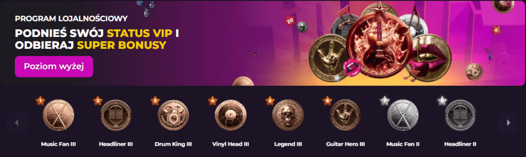 Program lojalnościowy Rockstar Casino