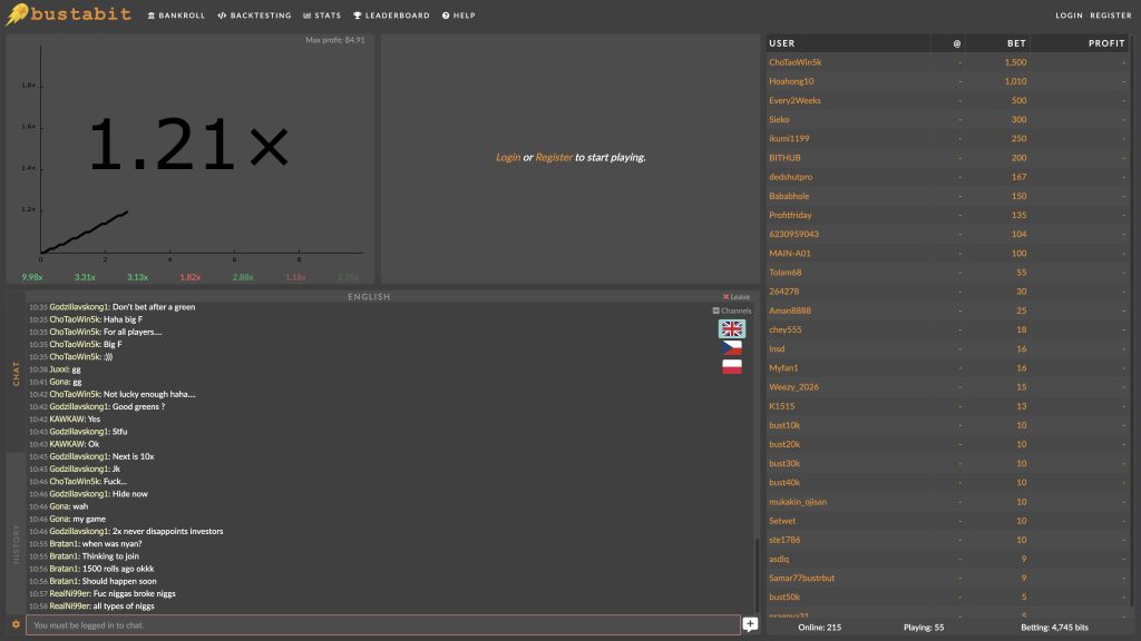 Bustabit demo