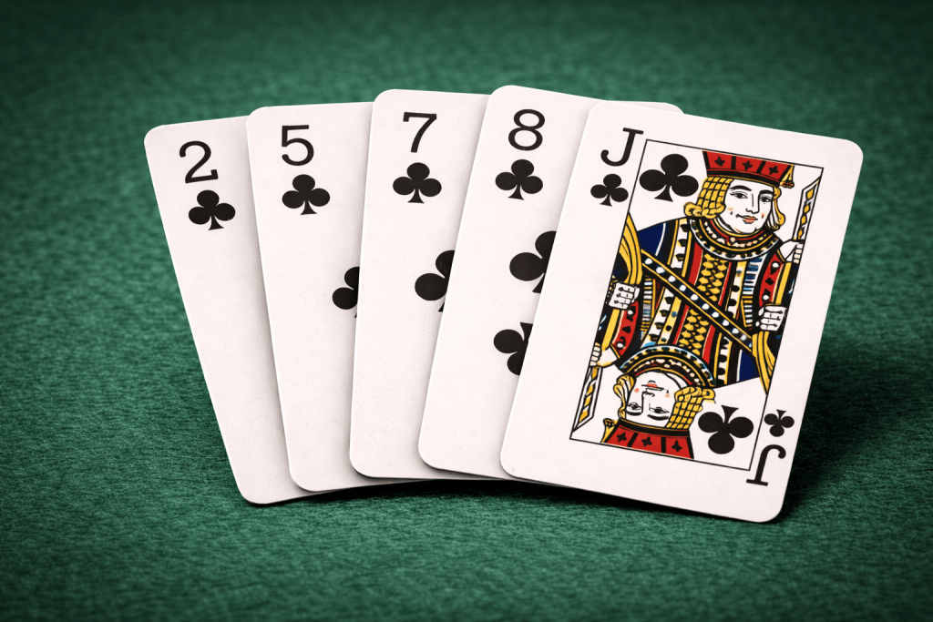 Karty w pokerze dopasowane kolorem