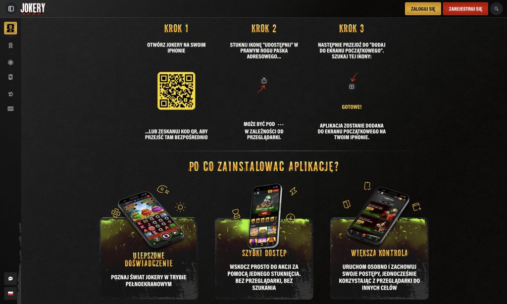 Aplikacja i optymalizacja mobilna Jokery